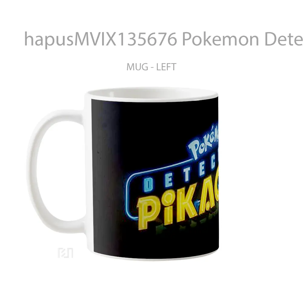 Mug Pokemon Detective Pikachu Logo Cangkir Anime - All-side / Desain