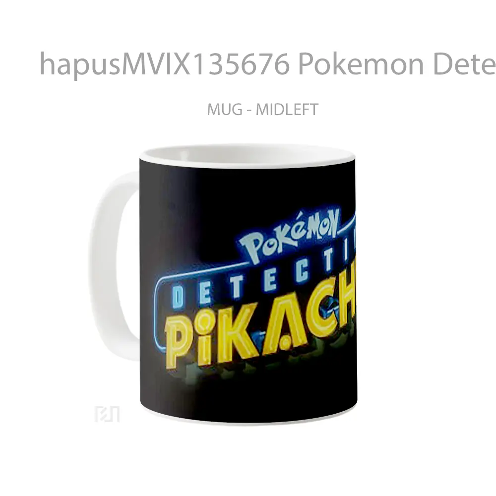 Mug Pokemon Detective Pikachu Logo Cangkir Anime - All-side / Desain