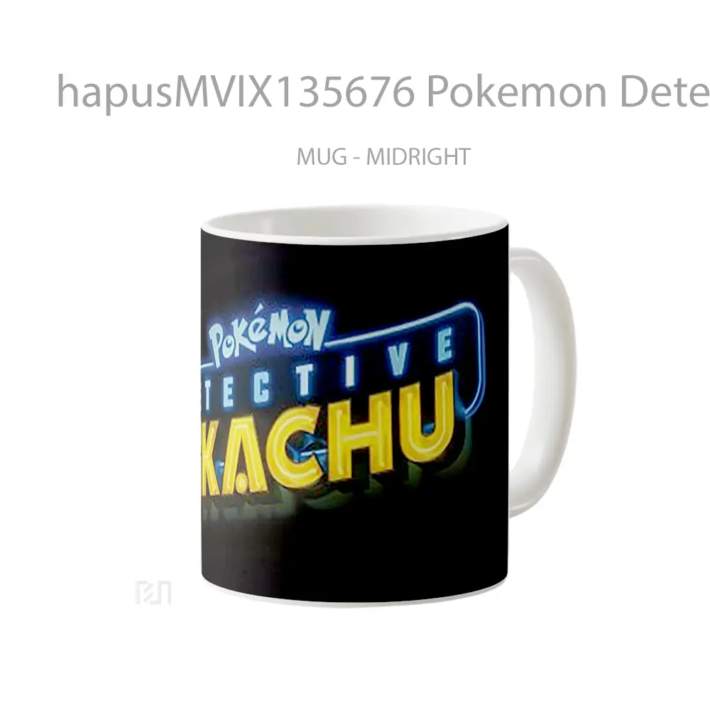 Mug Pokemon Detective Pikachu Logo Cangkir Anime - All-side / Desain
