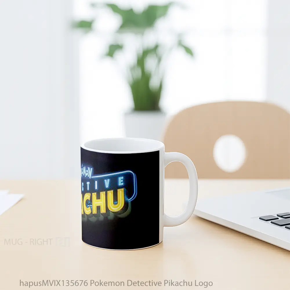 Mug Pokemon Detective Pikachu Logo Cangkir Anime - All-side / Desain