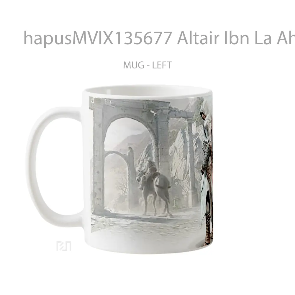 Mug Altair Ibn La Ahad In Assassin S Creed Gelas Keramik Unik - All-side / Desain
