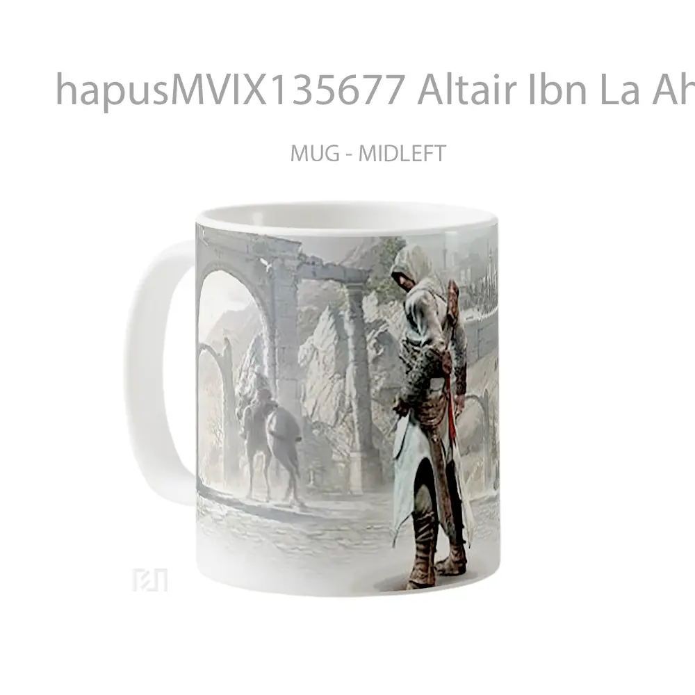 Mug Altair Ibn La Ahad In Assassin S Creed Gelas Keramik Unik - All-side / Desain