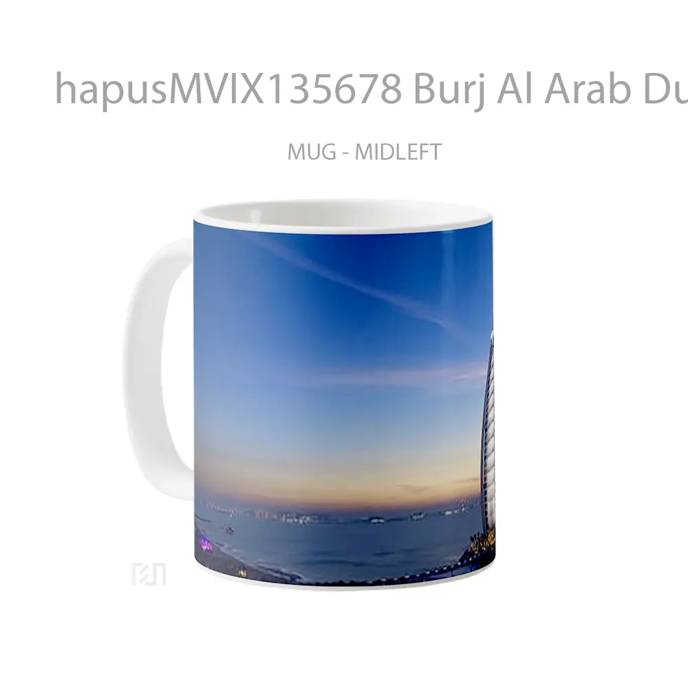 Mug Burj Al Arab Dubai Cities United Arab Emirates Gelas Keramik Unik - All-side / Desain