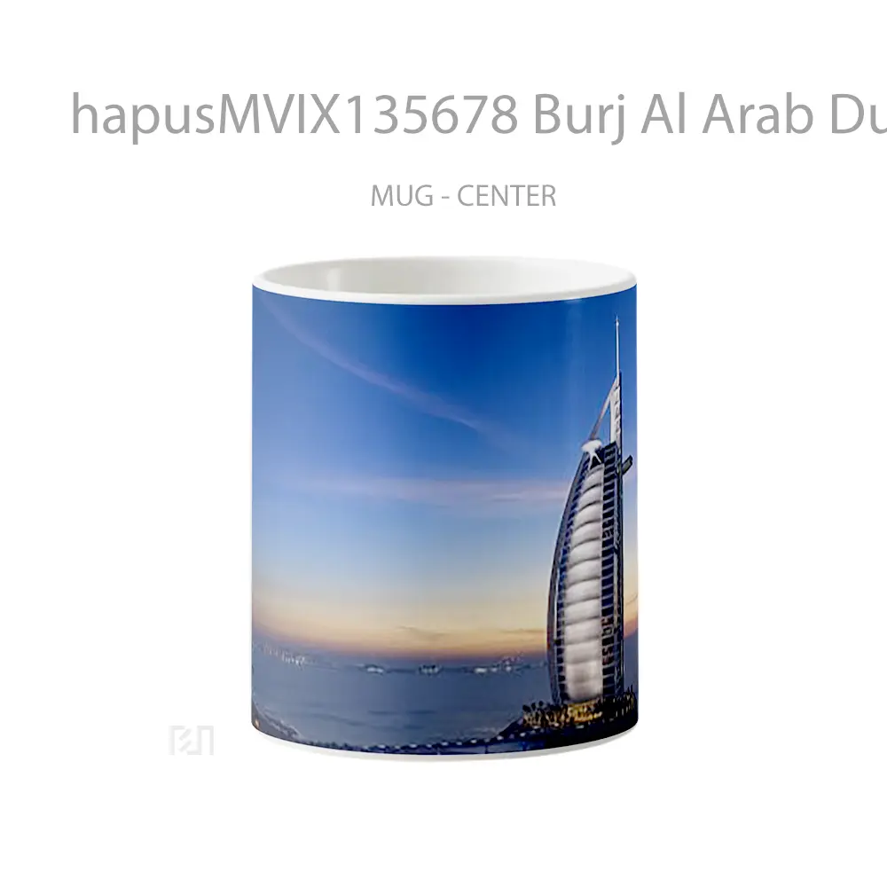 Mug Burj Al Arab Dubai Cities United Arab Emirates Gelas Keramik Unik