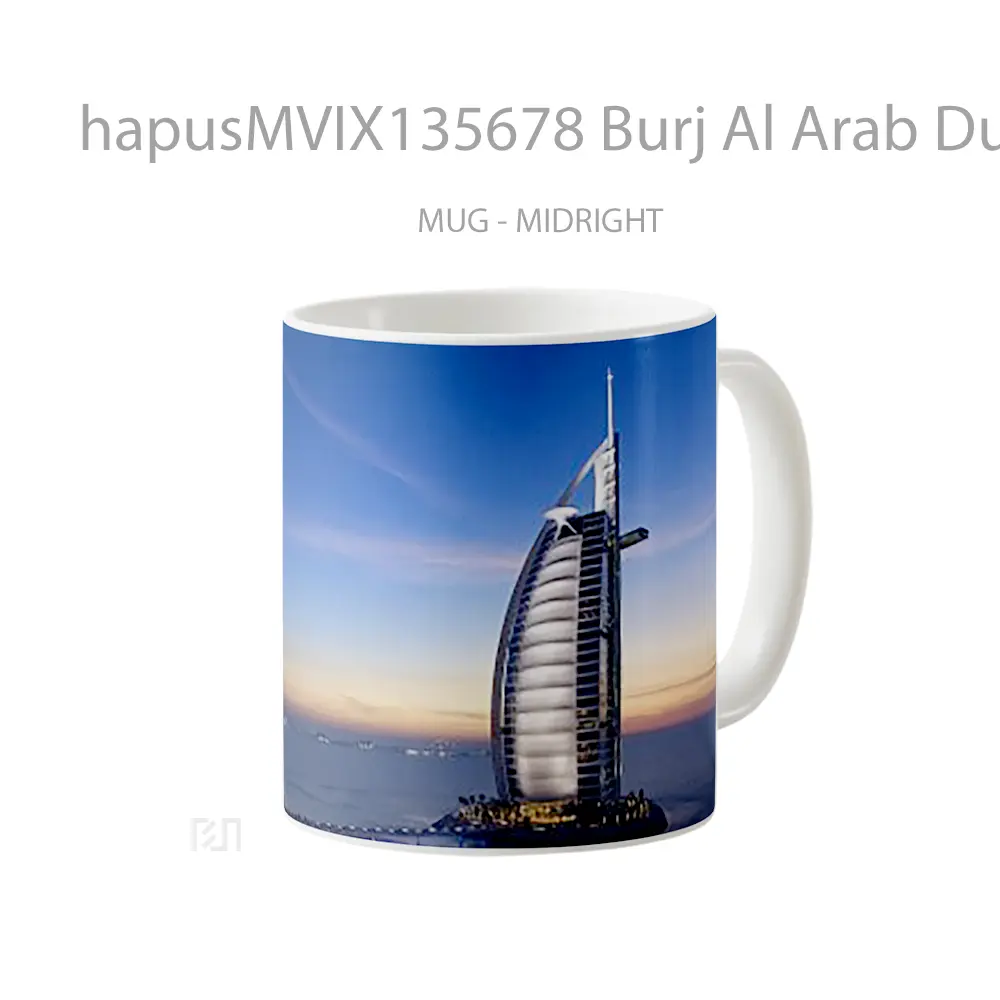 Mug Burj Al Arab Dubai Cities United Arab Emirates Gelas Keramik Unik - All-side / Desain