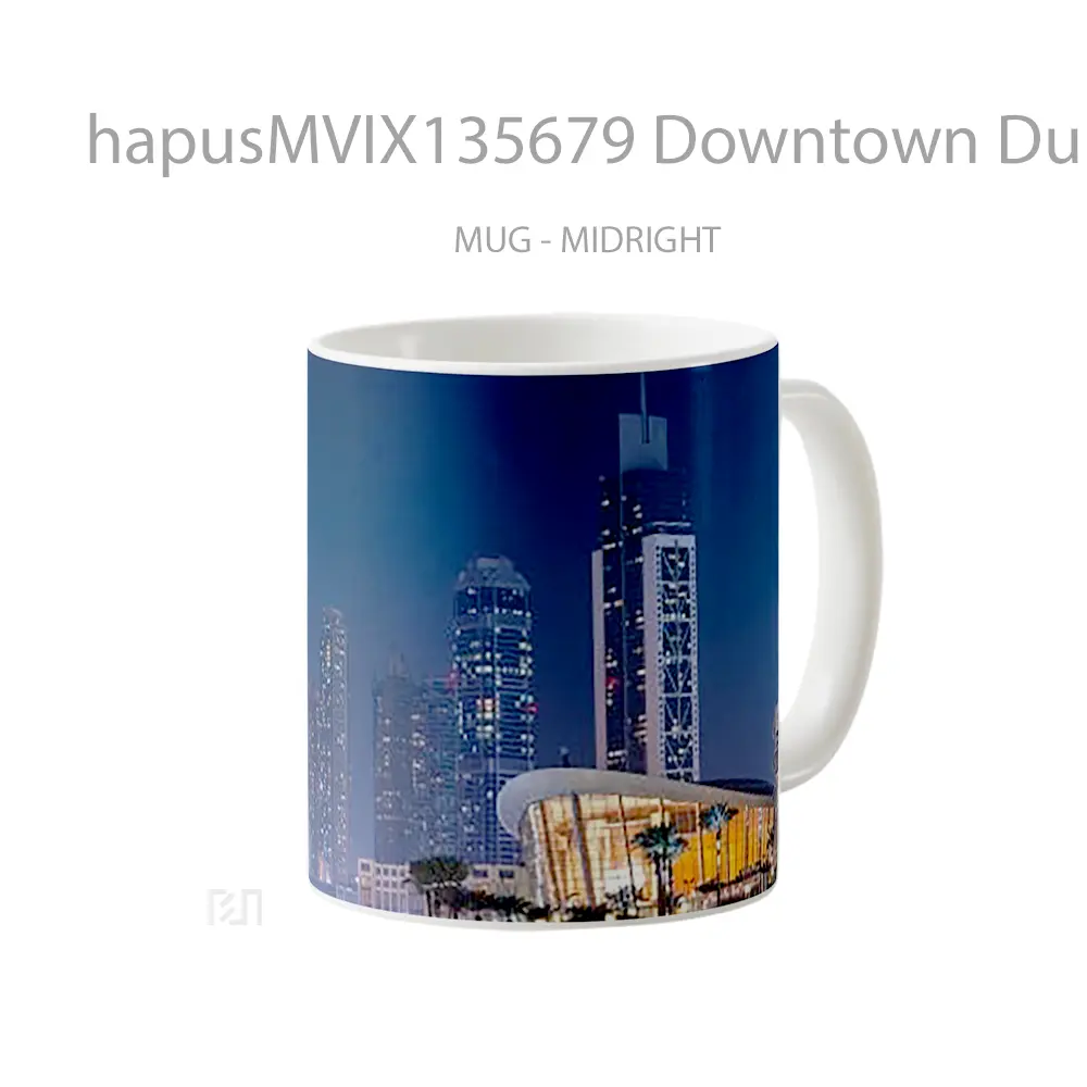 Mug Downtown Dubai Gelas Keramik Unik - All-side / Desain