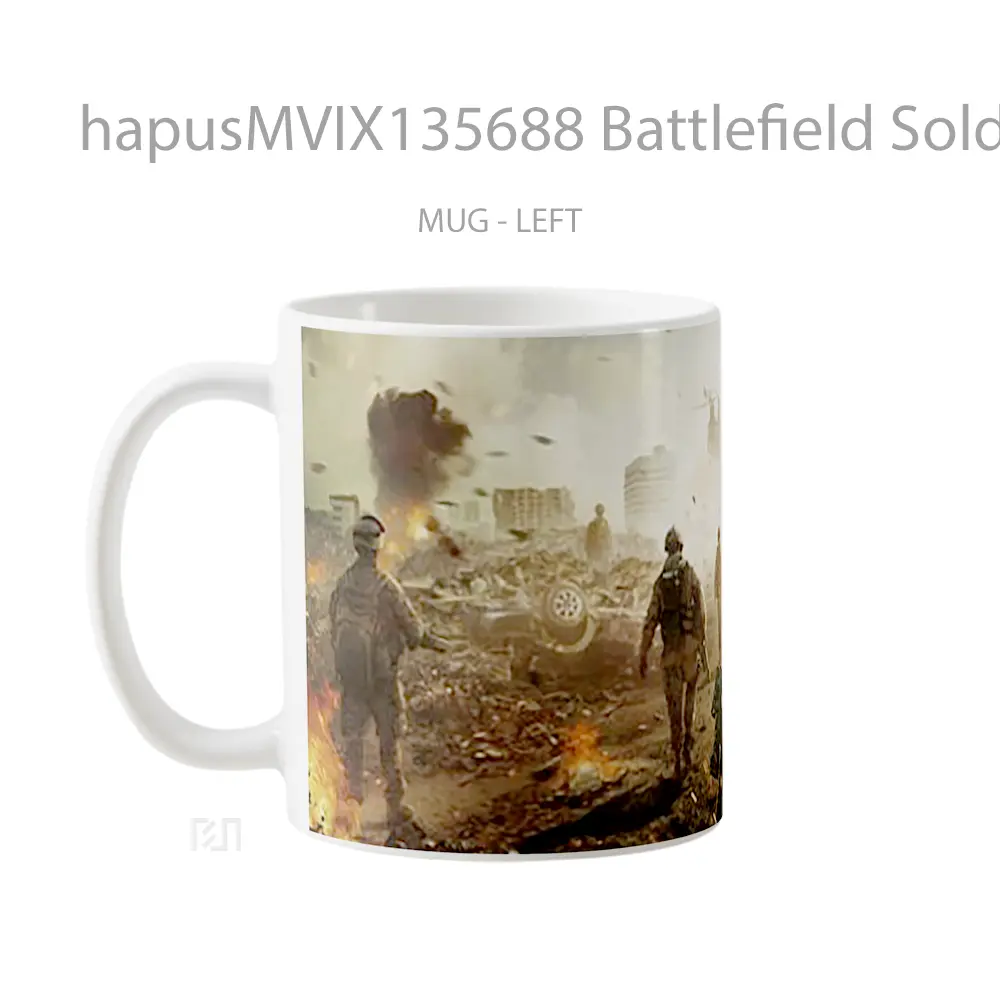 Mug Battlefield Soldier Gelas Keramik Unik - All-side / Desain