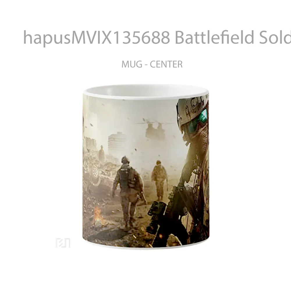 Mug Battlefield Soldier Gelas Keramik Unik
