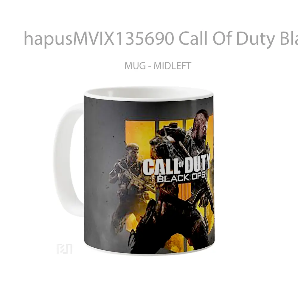 Mug Call Of Duty Black Ops 4 V1 Cangkir Gamer - All-side / Desain