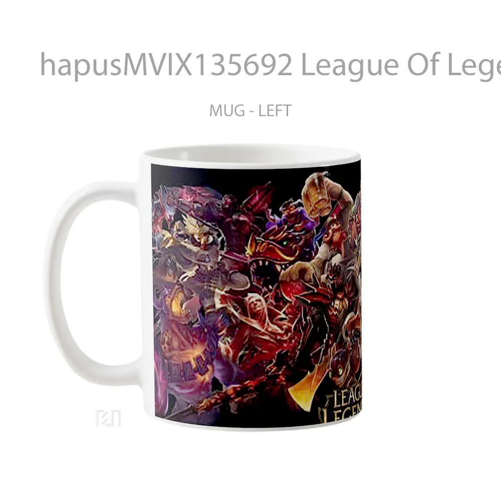 Mug League Of Legends Characters Poster V2 Cangkir Gamer - All-side / Desain