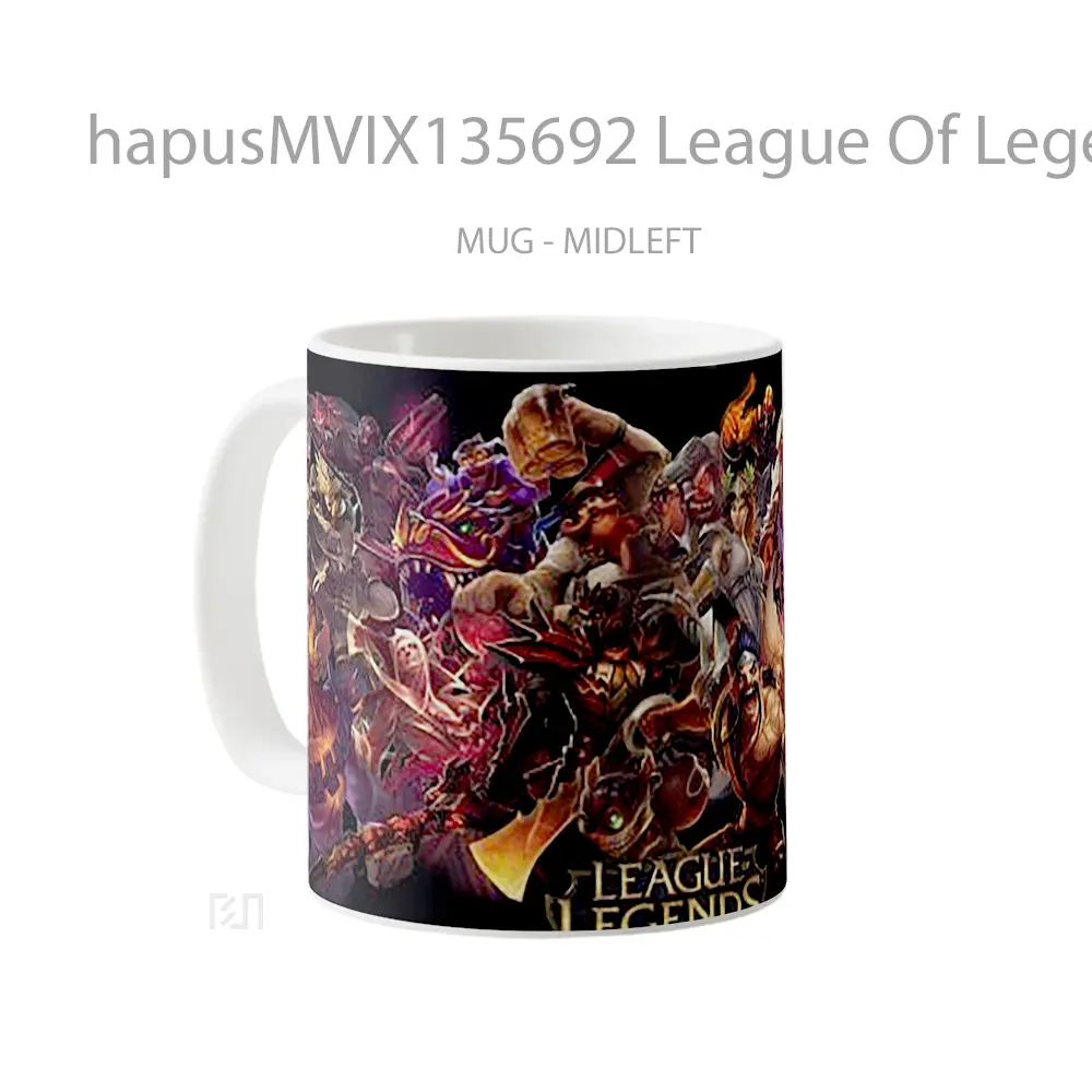 Mug League Of Legends Characters Poster V2 Cangkir Gamer - All-side / Desain