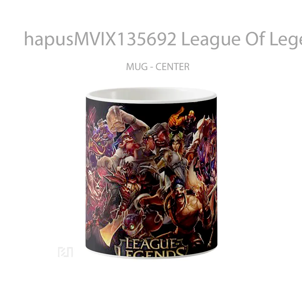 Mug League Of Legends Characters Poster V2 Cangkir Gamer