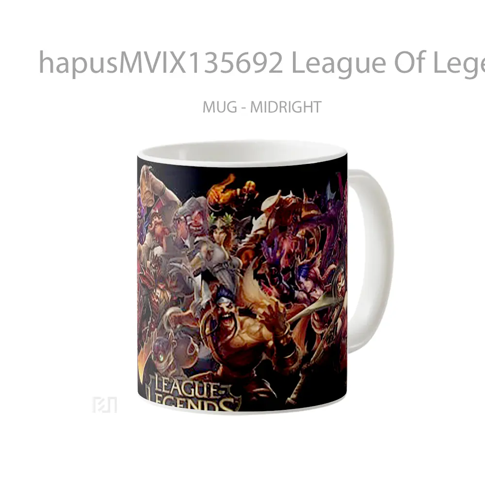 Mug League Of Legends Characters Poster V2 Cangkir Gamer - All-side / Desain
