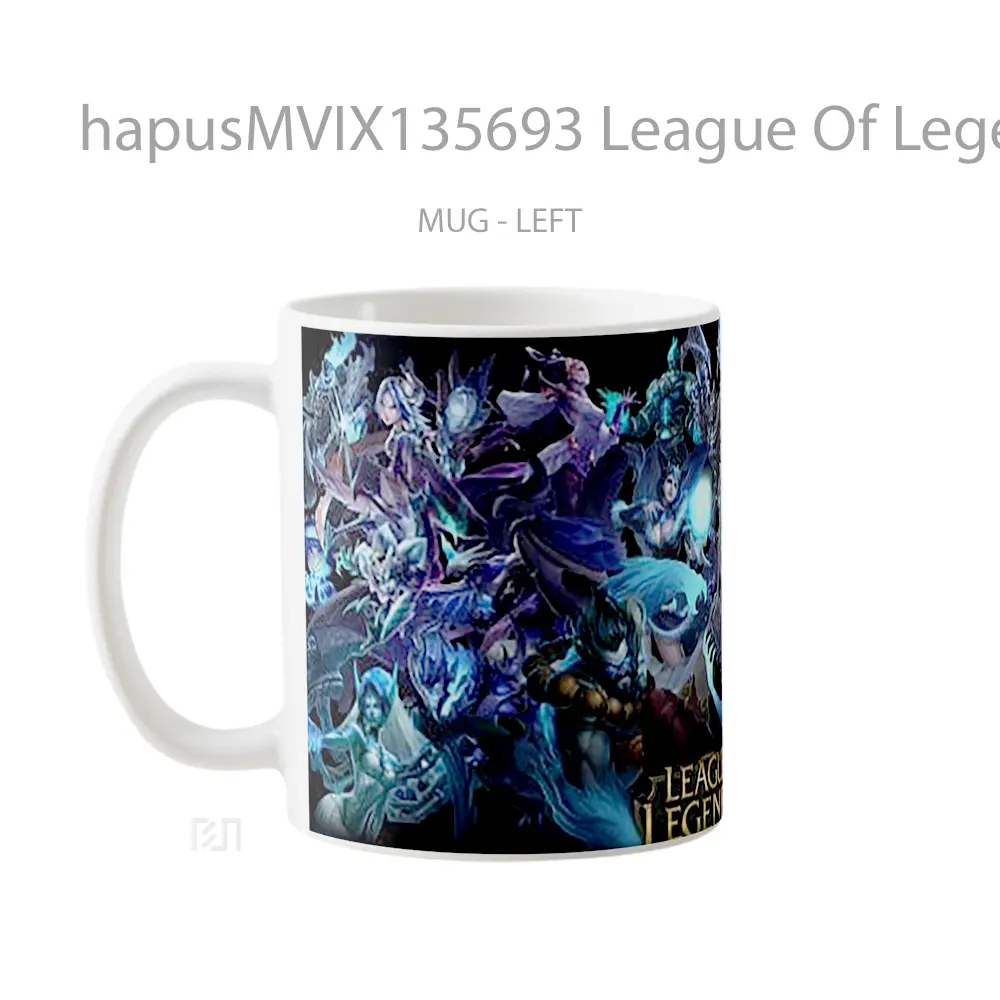 Mug League Of Legends Characters Poster V3 Cangkir Gamer - All-side / Desain