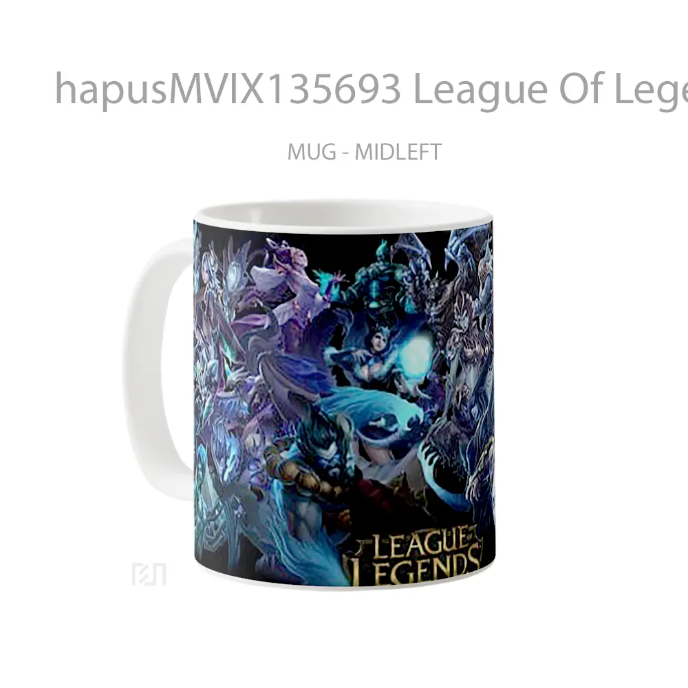 Mug League Of Legends Characters Poster V3 Cangkir Gamer - All-side / Desain
