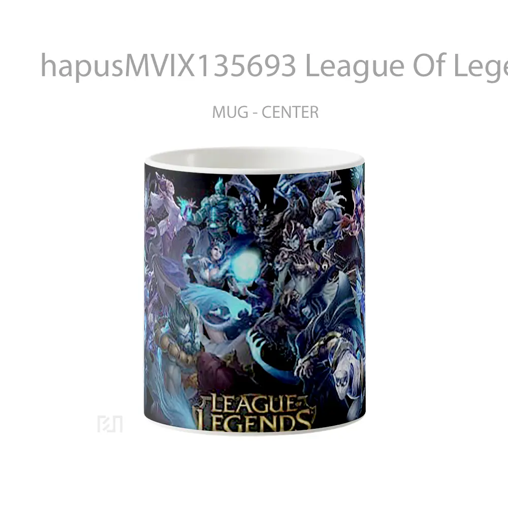 Mug League Of Legends Characters Poster V3 Cangkir Gamer