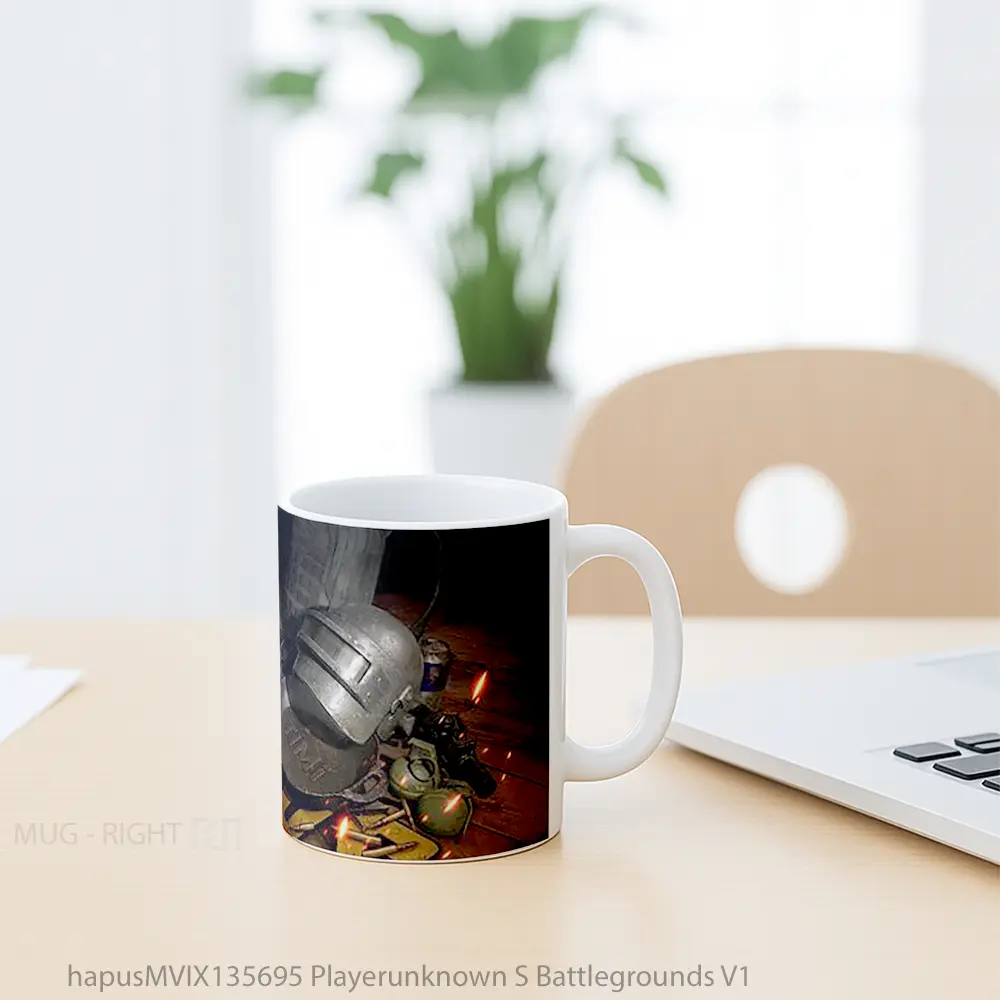 Mug Playerunknown S Battlegrounds V1 Gelas Keramik Unik - All-side / Desain