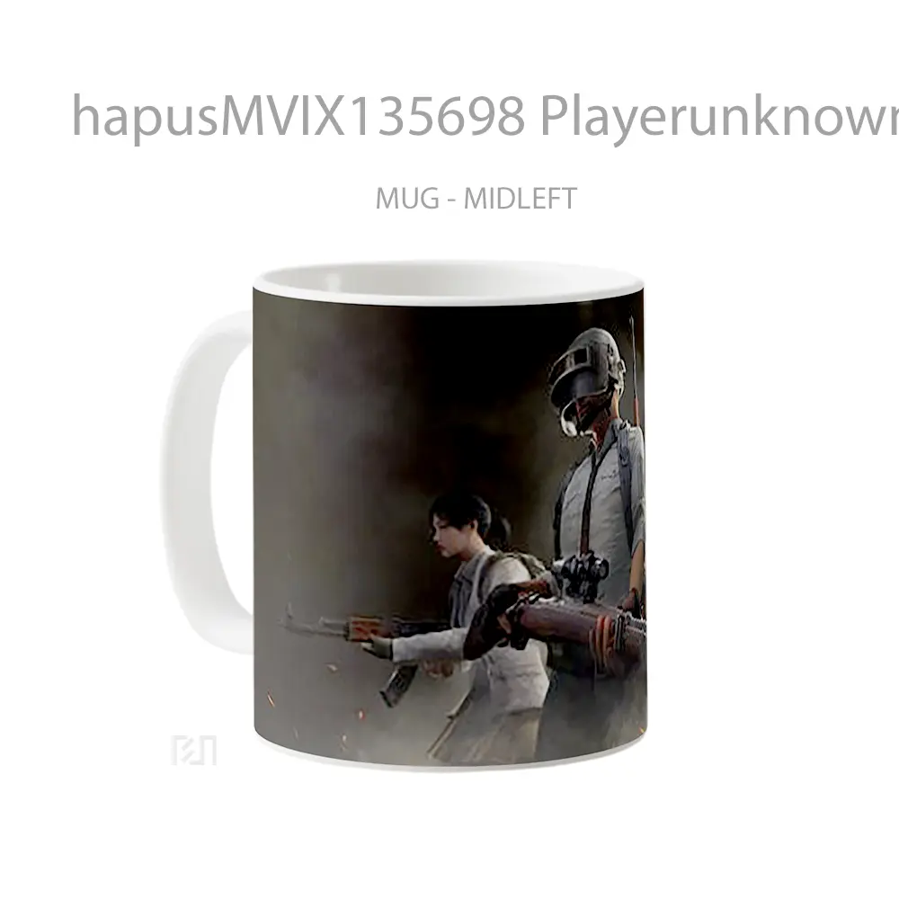 Mug Playerunknown S Battlegrounds V2 Gelas Keramik Unik - All-side / Desain