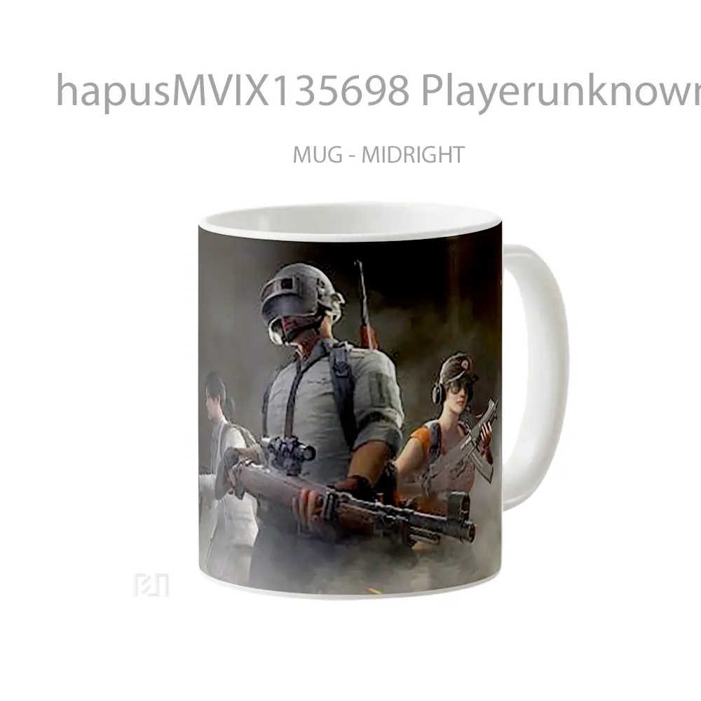 Mug Playerunknown S Battlegrounds V2 Gelas Keramik Unik - All-side / Desain
