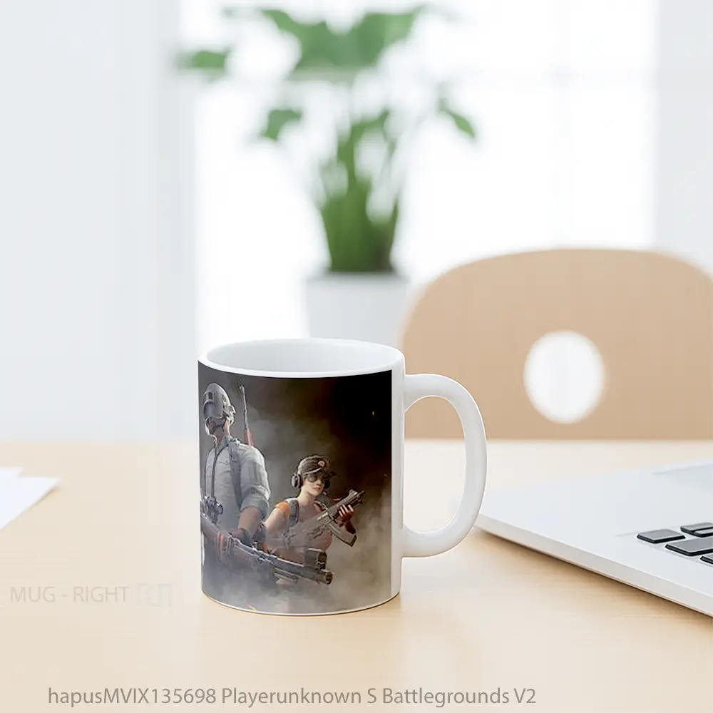 Mug Playerunknown S Battlegrounds V2 Gelas Keramik Unik - All-side / Desain