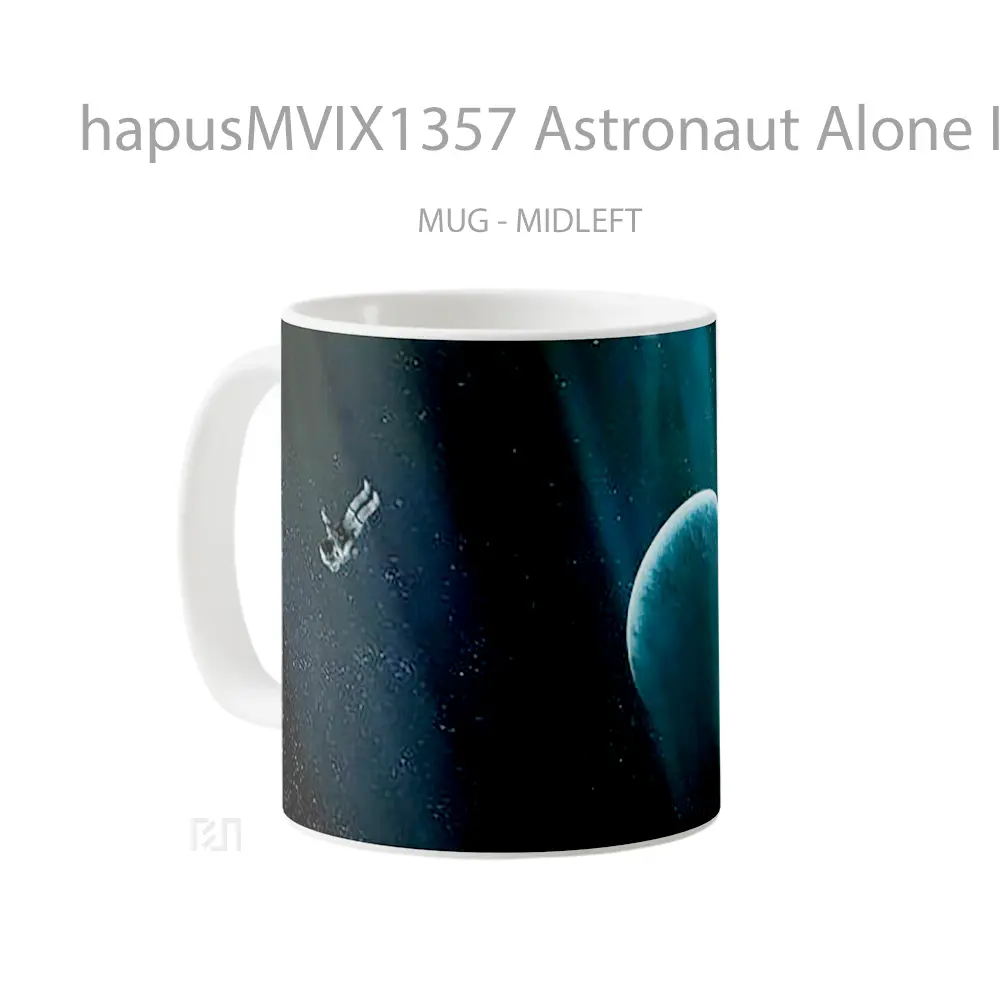 Mug Astronaut Alone In Space Gelas Astronomi - All-side / Desain