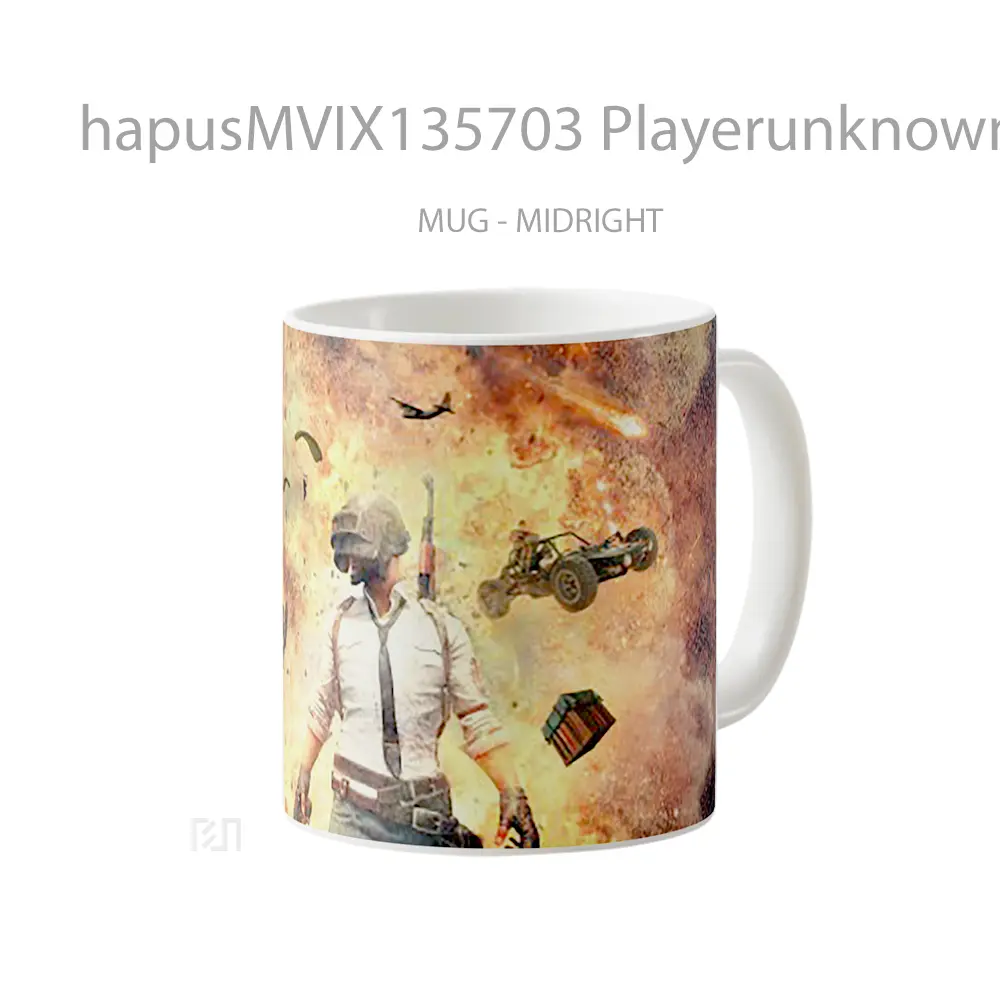 Mug Playerunknown S Battlegrounds V5 Gelas Keramik Unik - All-side / Desain