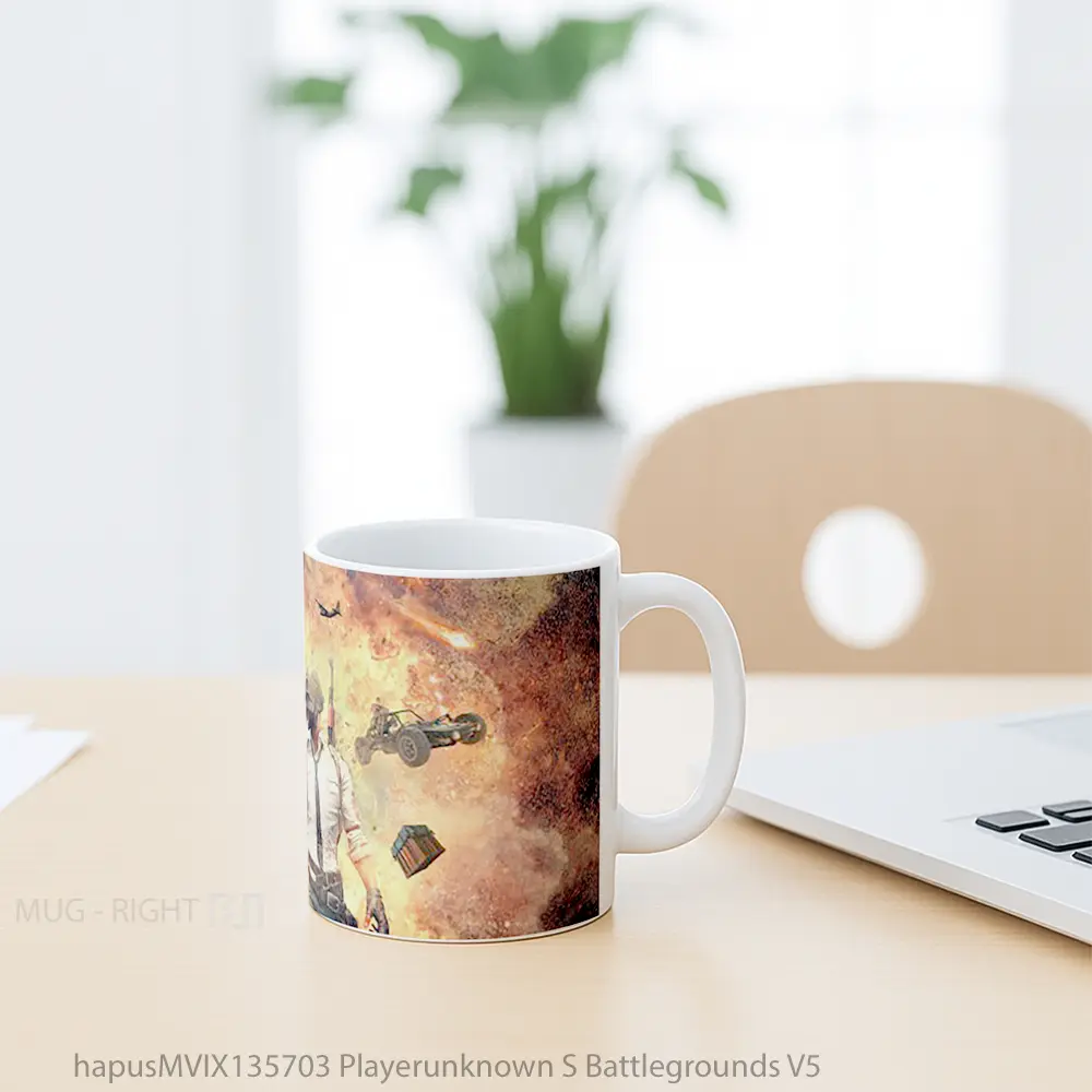 Mug Playerunknown S Battlegrounds V5 Gelas Keramik Unik - All-side / Desain