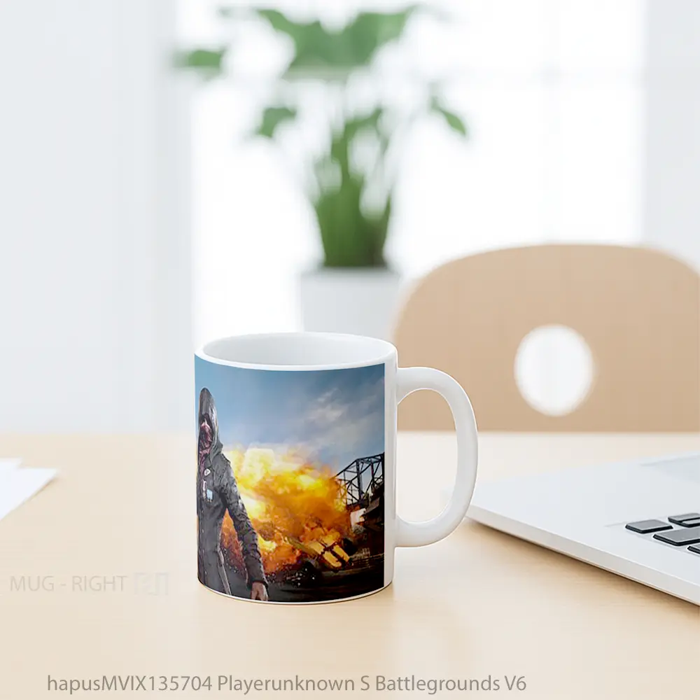 Mug Playerunknown S Battlegrounds V6 Gelas Keramik Unik - All-side / Desain