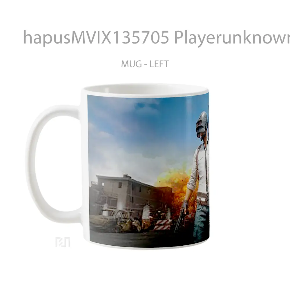 Mug Playerunknown S Battlegrounds V7 Gelas Keramik Unik - All-side / Desain