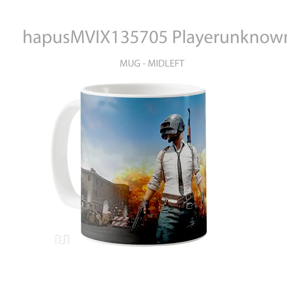 Mug Playerunknown S Battlegrounds V7 Gelas Keramik Unik - All-side / Desain