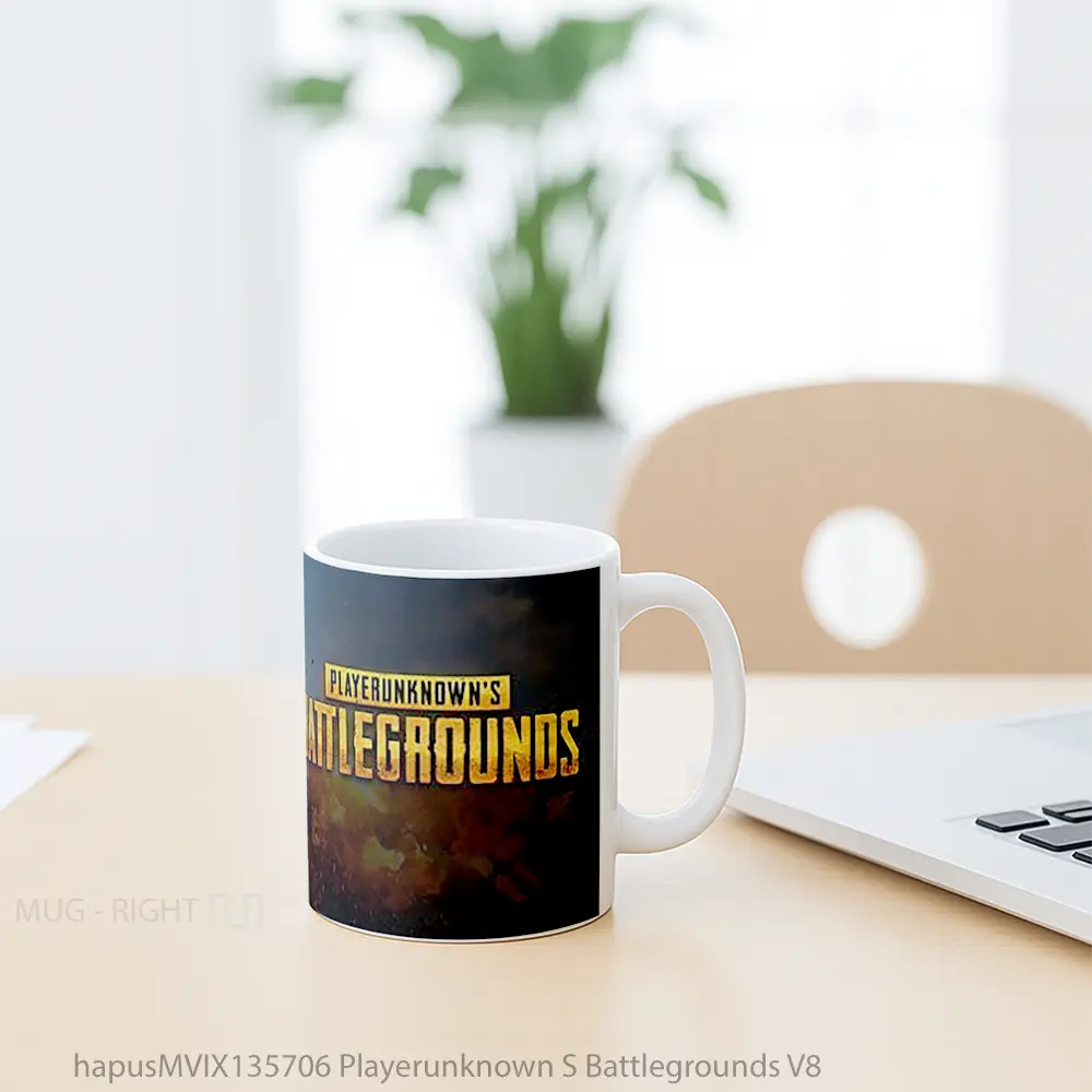 Mug Playerunknown S Battlegrounds V8 Gelas Keramik Unik - All-side / Desain