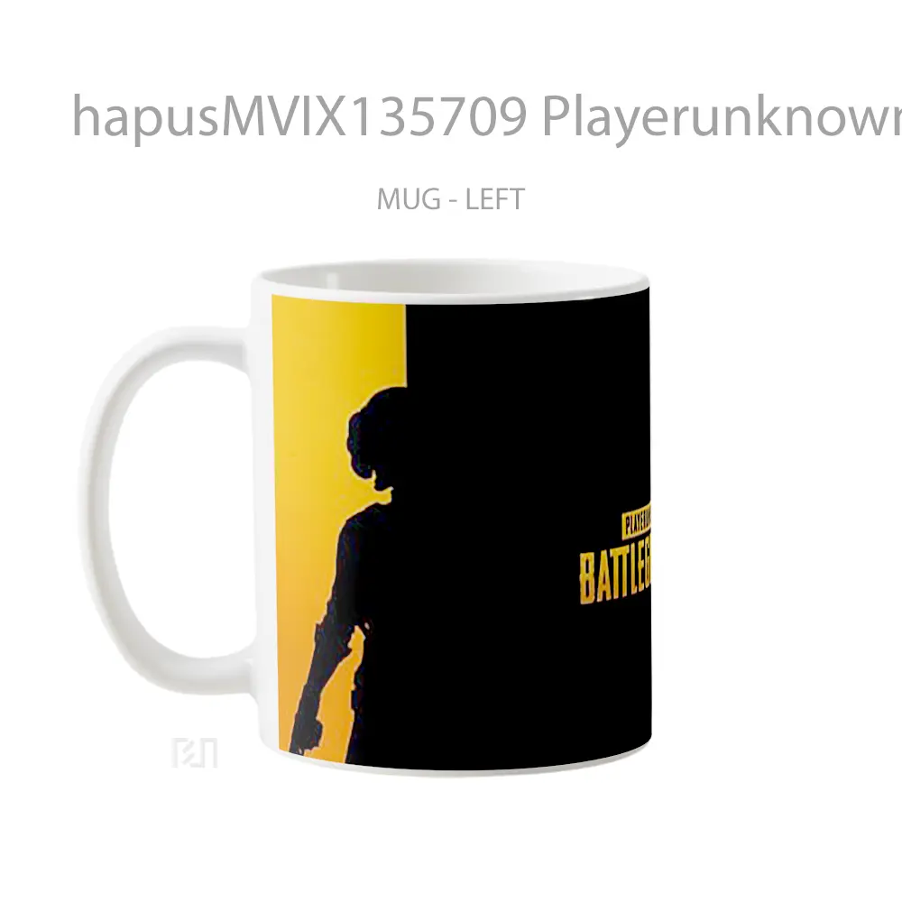 Mug Playerunknown S Battlegrounds Logo Gelas Keramik Unik - All-side / Desain