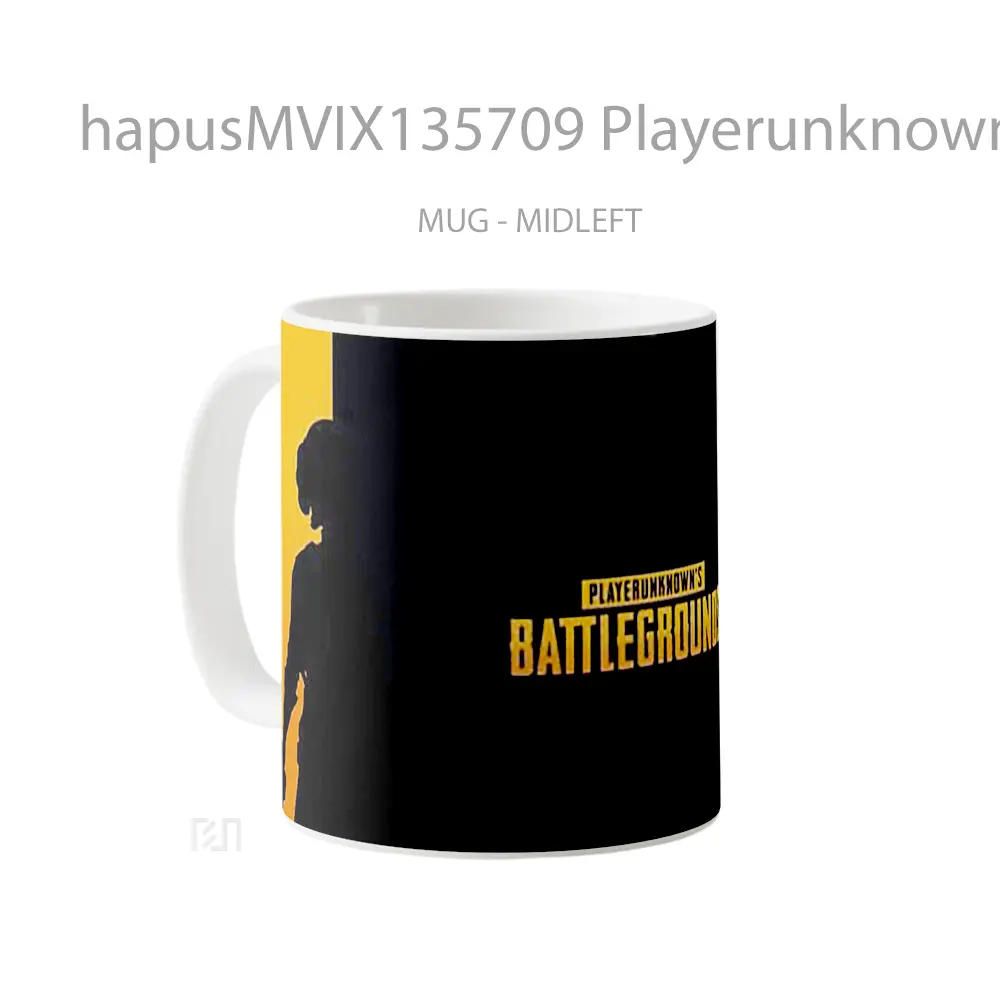 Mug Playerunknown S Battlegrounds Logo Gelas Keramik Unik - All-side / Desain