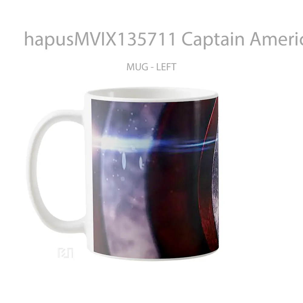 Mug Captain America Shield Gelas Superhero - All-side / Desain