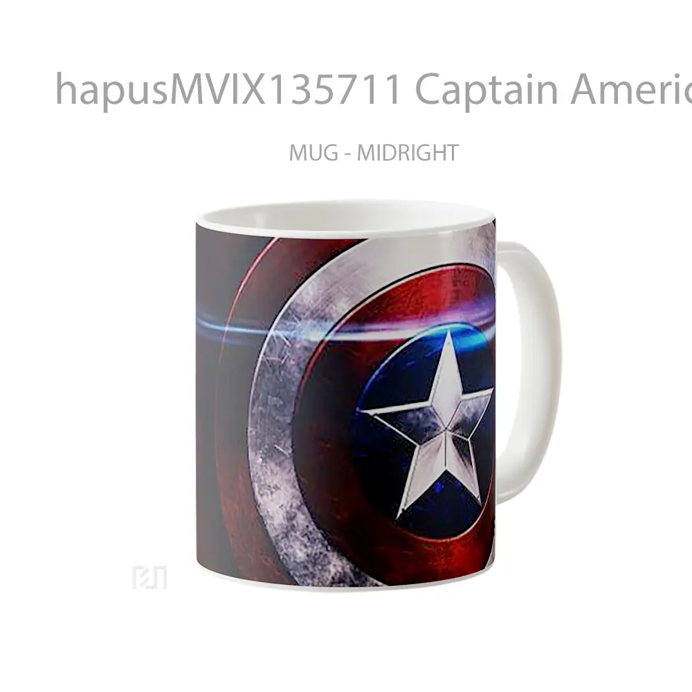 Mug Captain America Shield Gelas Superhero - All-side / Desain