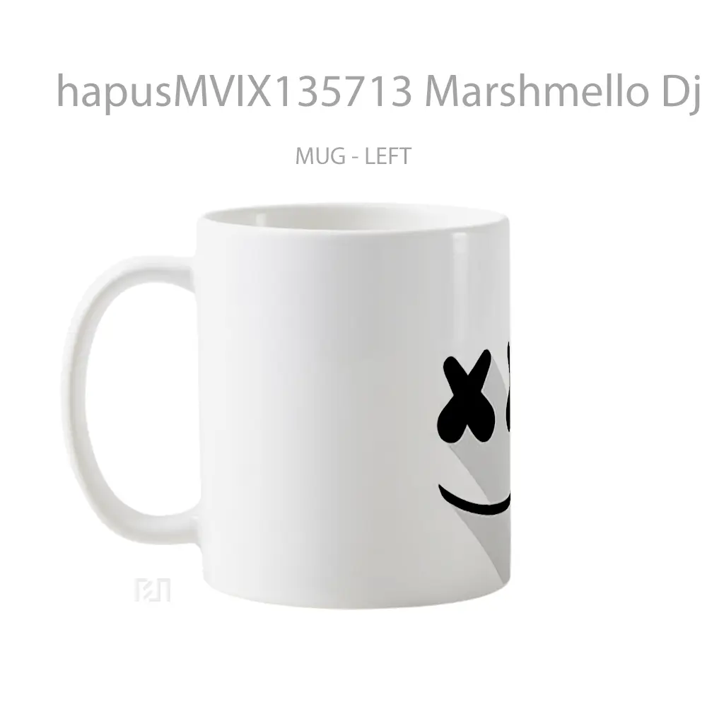 Mug Marshmello Dj Minimalist Logo Gelas Seni Modern - All-side / Desain