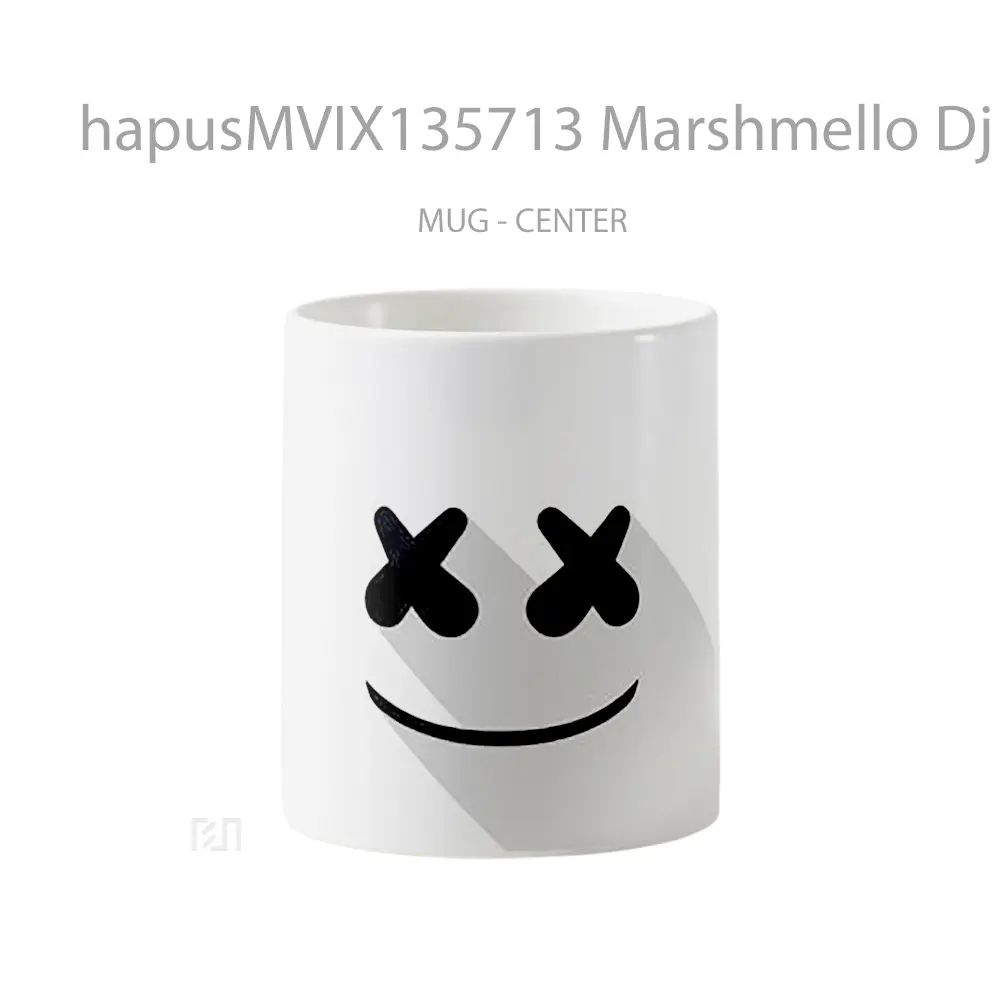 Mug Marshmello Dj Minimalist Logo Gelas Seni Modern
