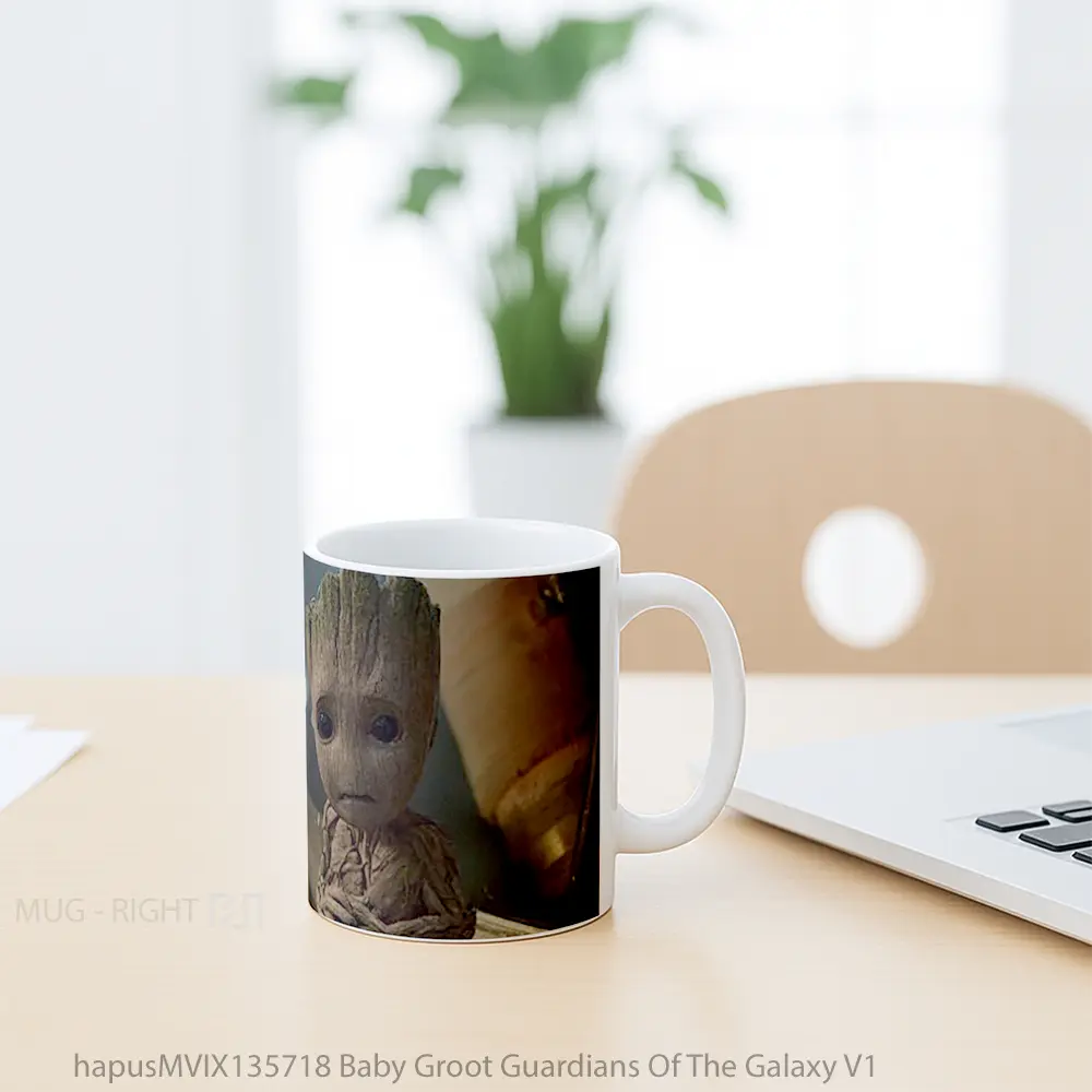 Mug Baby Groot Guardians Of The Galaxy V1 Gelas Superhero - All-side / Desain