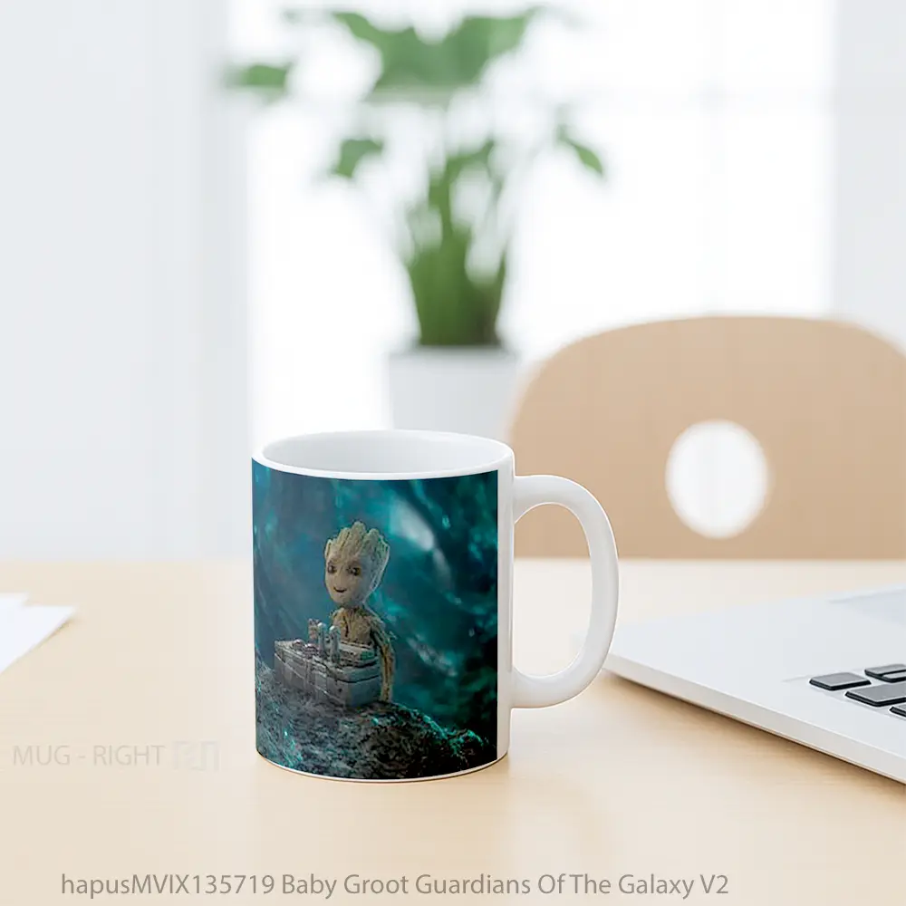 Mug Baby Groot Guardians Of The Galaxy V2 Gelas Superhero - All-side / Desain