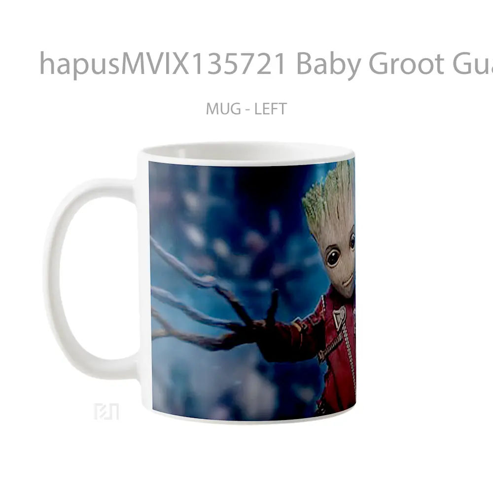 Mug Baby Groot Guardians Of The Galaxy V3 Gelas Superhero - All-side / Desain