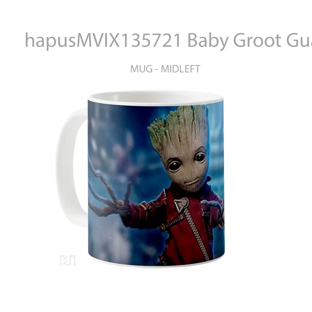 Mug Baby Groot Guardians Of The Galaxy V3 Gelas Superhero - All-side / Desain