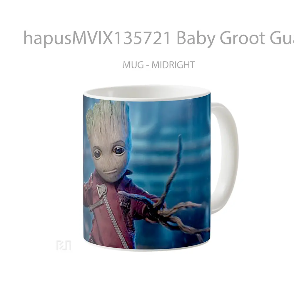 Mug Baby Groot Guardians Of The Galaxy V3 Gelas Superhero - All-side / Desain