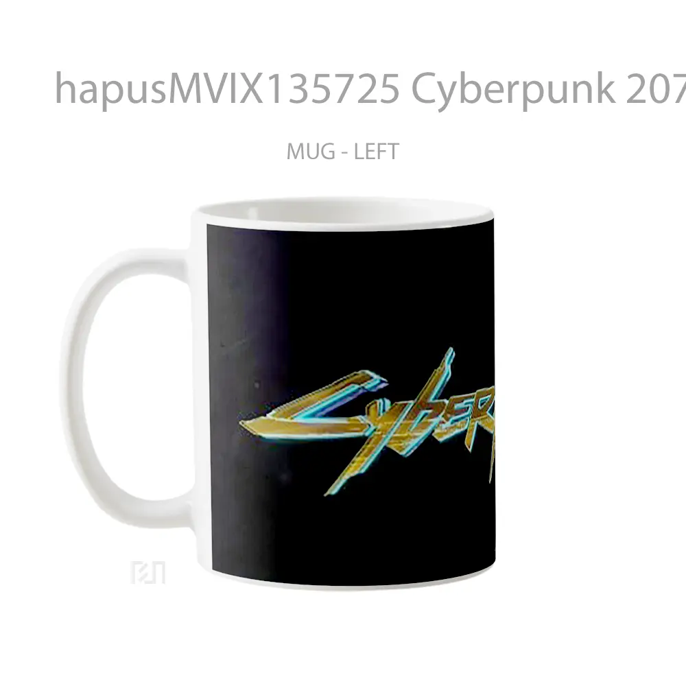 Mug Cyberpunk 2077 Logo Cangkir Gamer - All-side / Desain