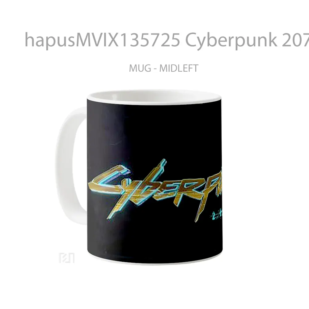 Mug Cyberpunk 2077 Logo Cangkir Gamer - All-side / Desain
