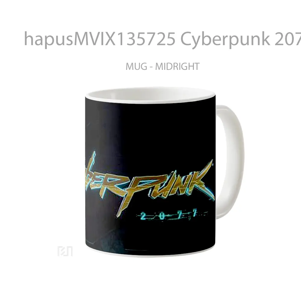 Mug Cyberpunk 2077 Logo Cangkir Gamer - All-side / Desain