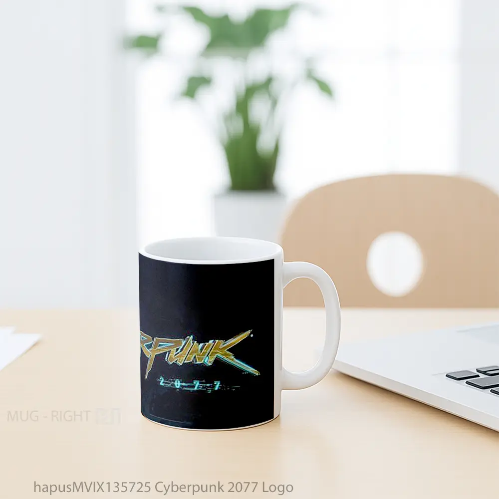 Mug Cyberpunk 2077 Logo Cangkir Gamer - All-side / Desain