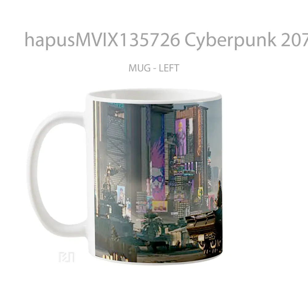 Mug Cyberpunk 2077 Car Cangkir Gamer - All-side / Desain