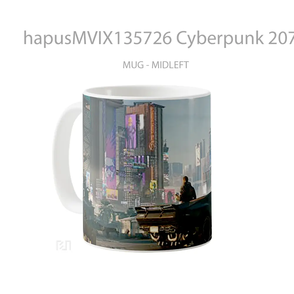 Mug Cyberpunk 2077 Car Cangkir Gamer - All-side / Desain