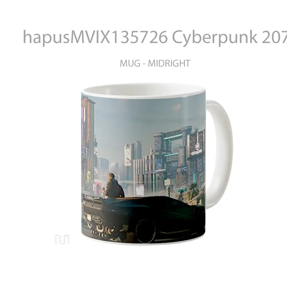 Mug Cyberpunk 2077 Car Cangkir Gamer - All-side / Desain