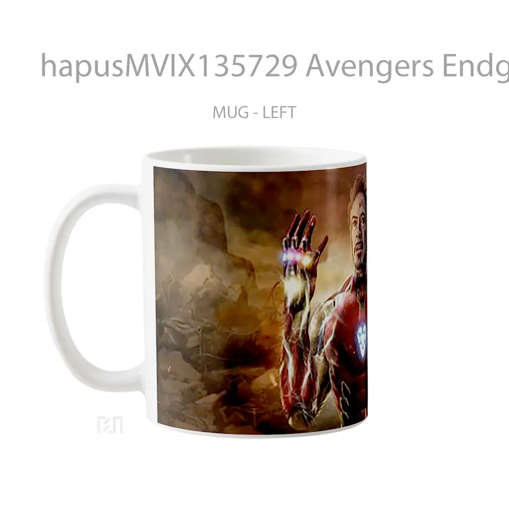 Mug Avengers Endgame Iron Man Tony Stark Infinity Stones Gelas Superhero - All-side / Desain